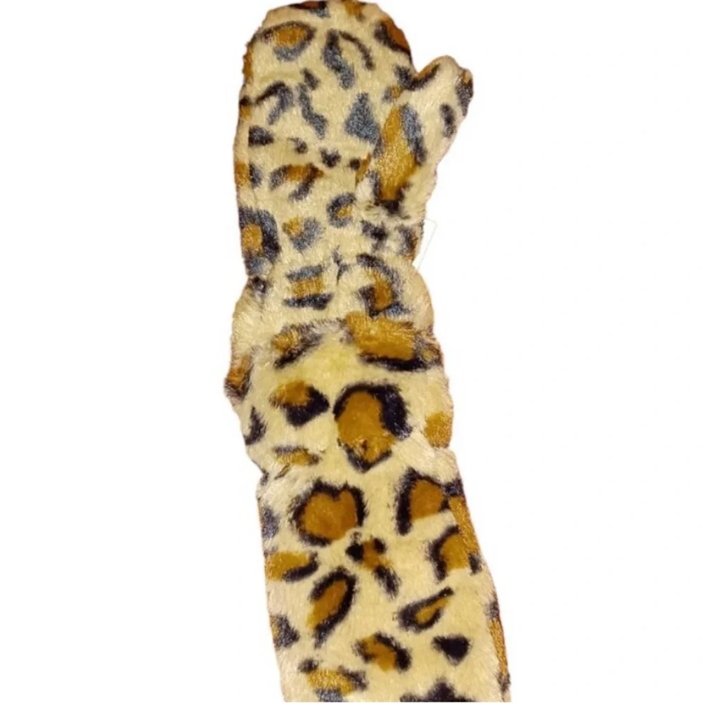 Tucker + Tate Kids Faux Fur Leopard Print Mittens - Tan, Brown, Black